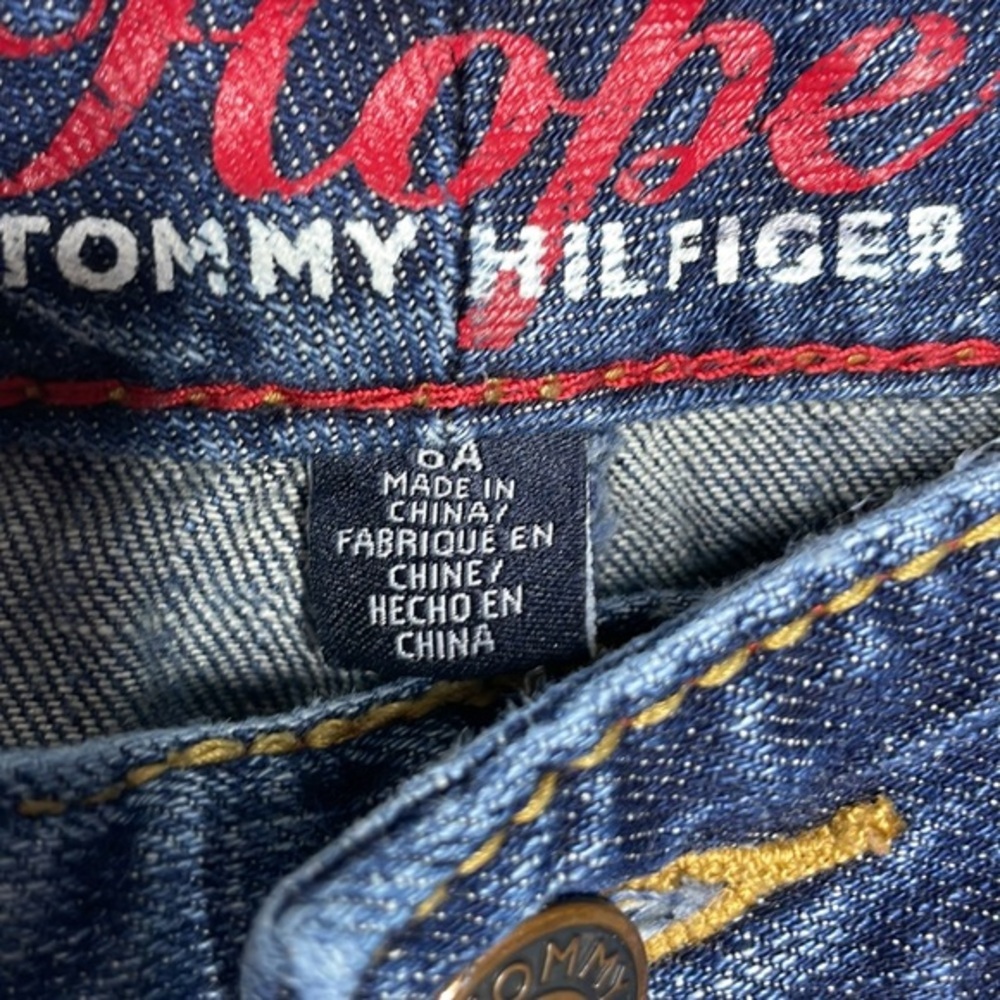 Vintage Y2K Tommy Hilfiger Size 6 Medium Wash Mid Rise Denim Hope Boot Jeans - Picture 7 of 12